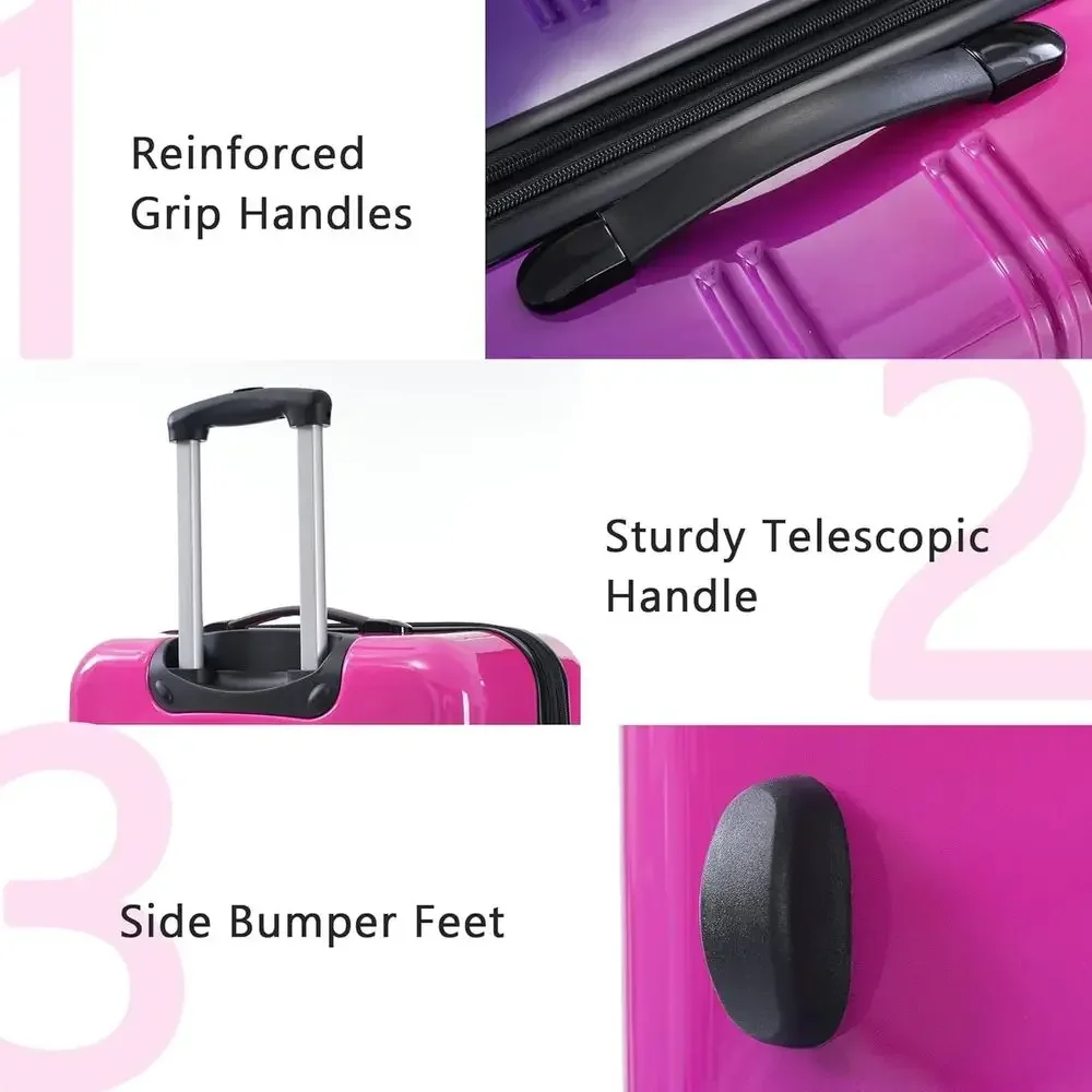3-Piece Hardshell Luggage Set  - Expandable Hard Shell Luggage Set recension och pris