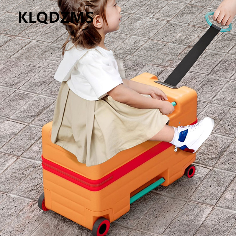KLQDZMS Sitting and Riding Lug - Spinner Wheel Rolling Suitcase 20 Inch recension och pris
