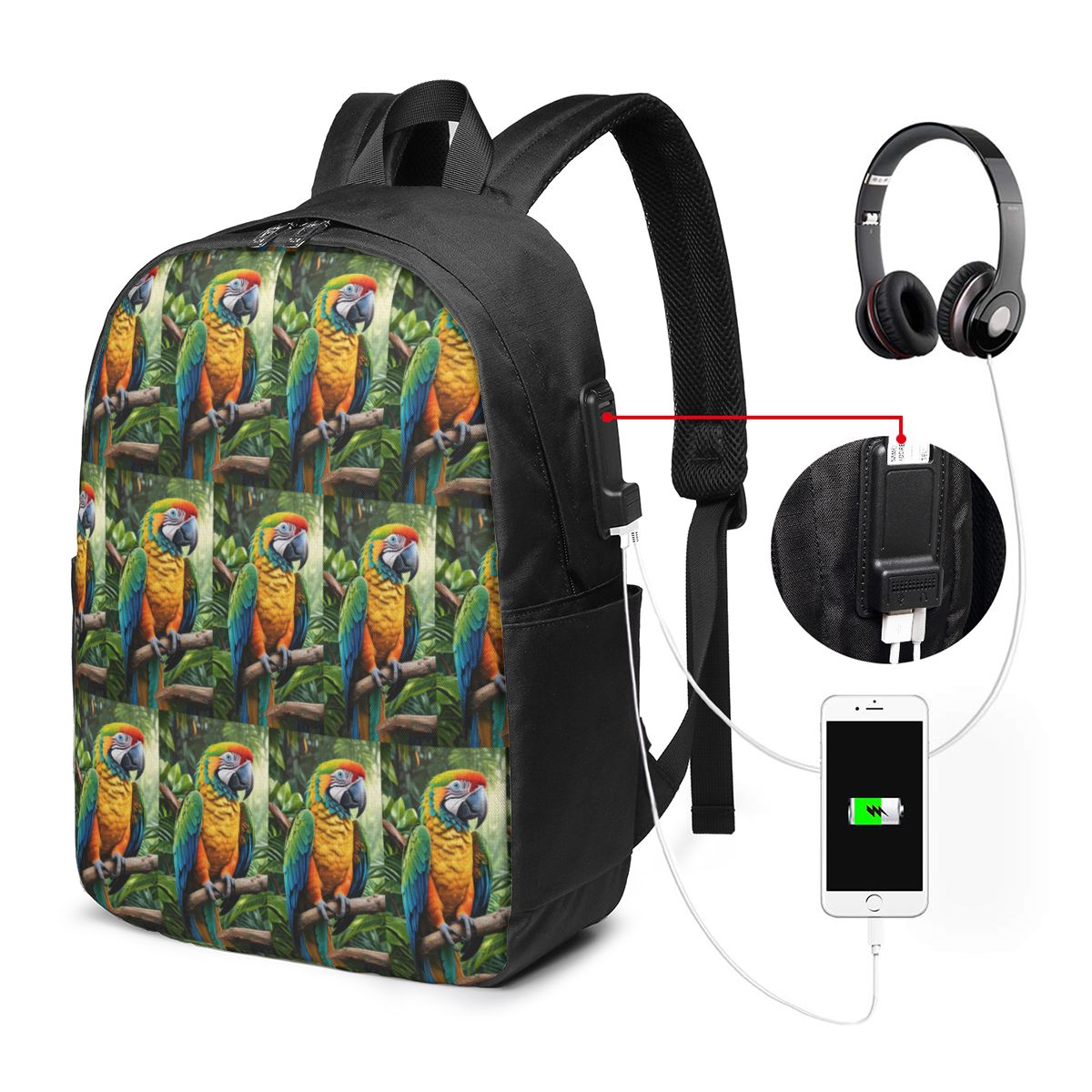 Cute Macaw Parrots Backpack Tr - Backpacks recension och pris