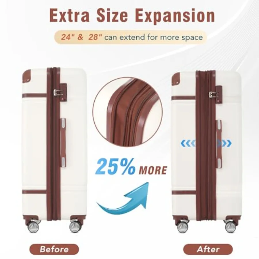 Luggage Sets for Travel: Hards - Expandable Hard Shell Luggage Set recension och pris